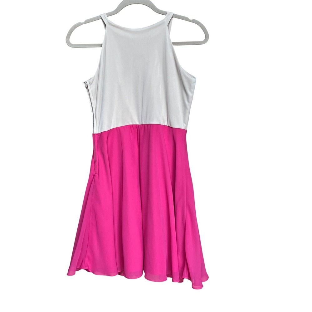 Rare Editions Sequin Halter Neck‎ Party Dress Girls Size 16 Pink Chiffon Skirt - Picture 2 of 11